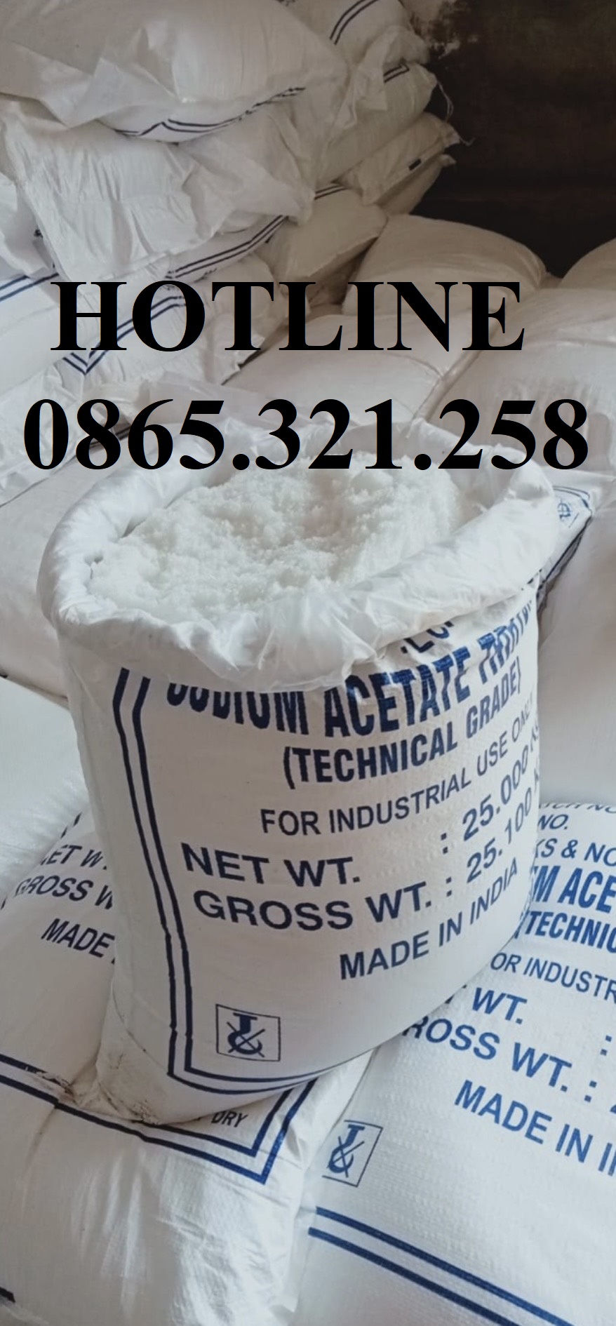 sodium acetate trihydrate - sodium acetate anhydrous - CH3COONa
