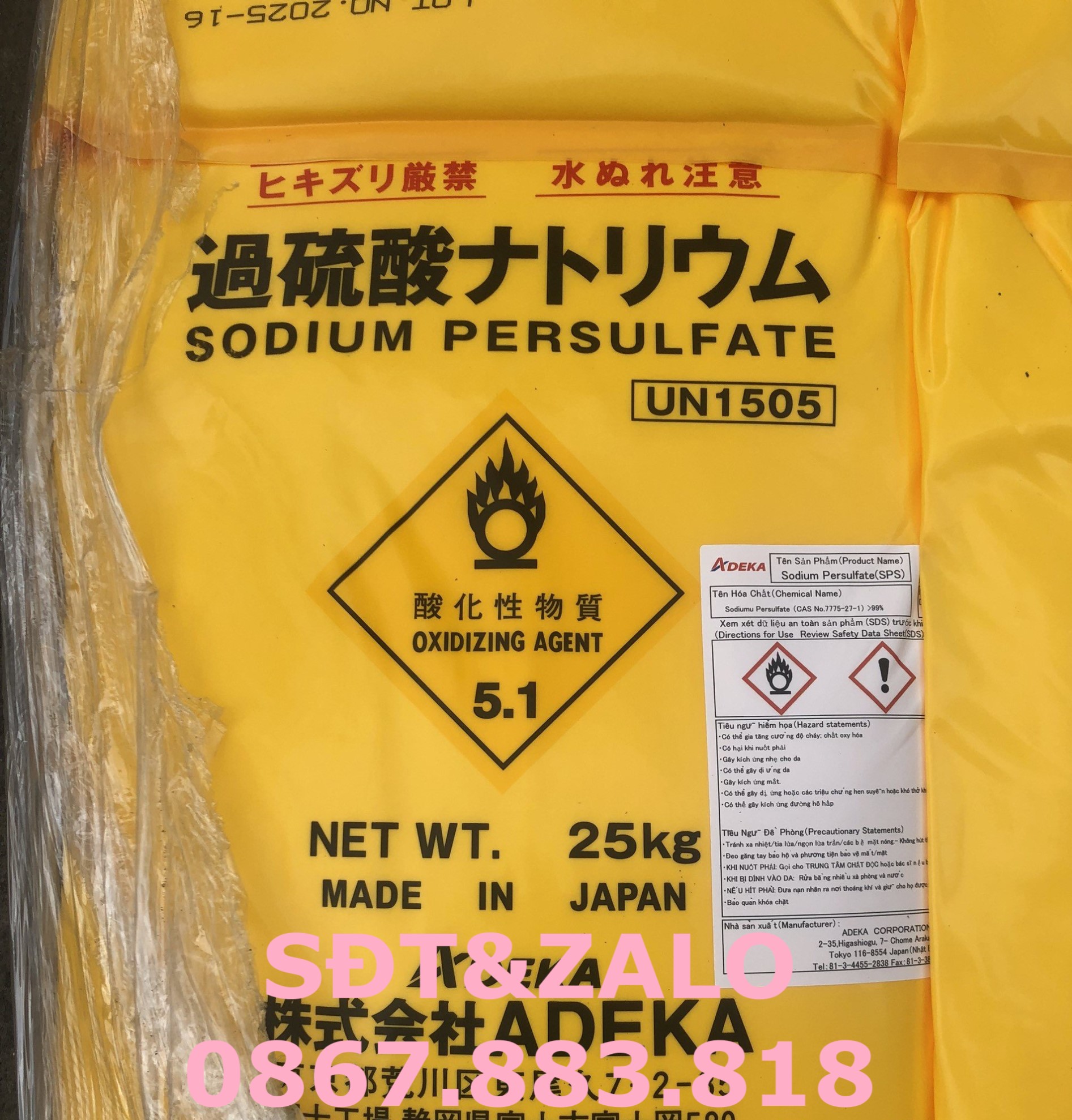 Sodium Persulphate trong xử lý nước