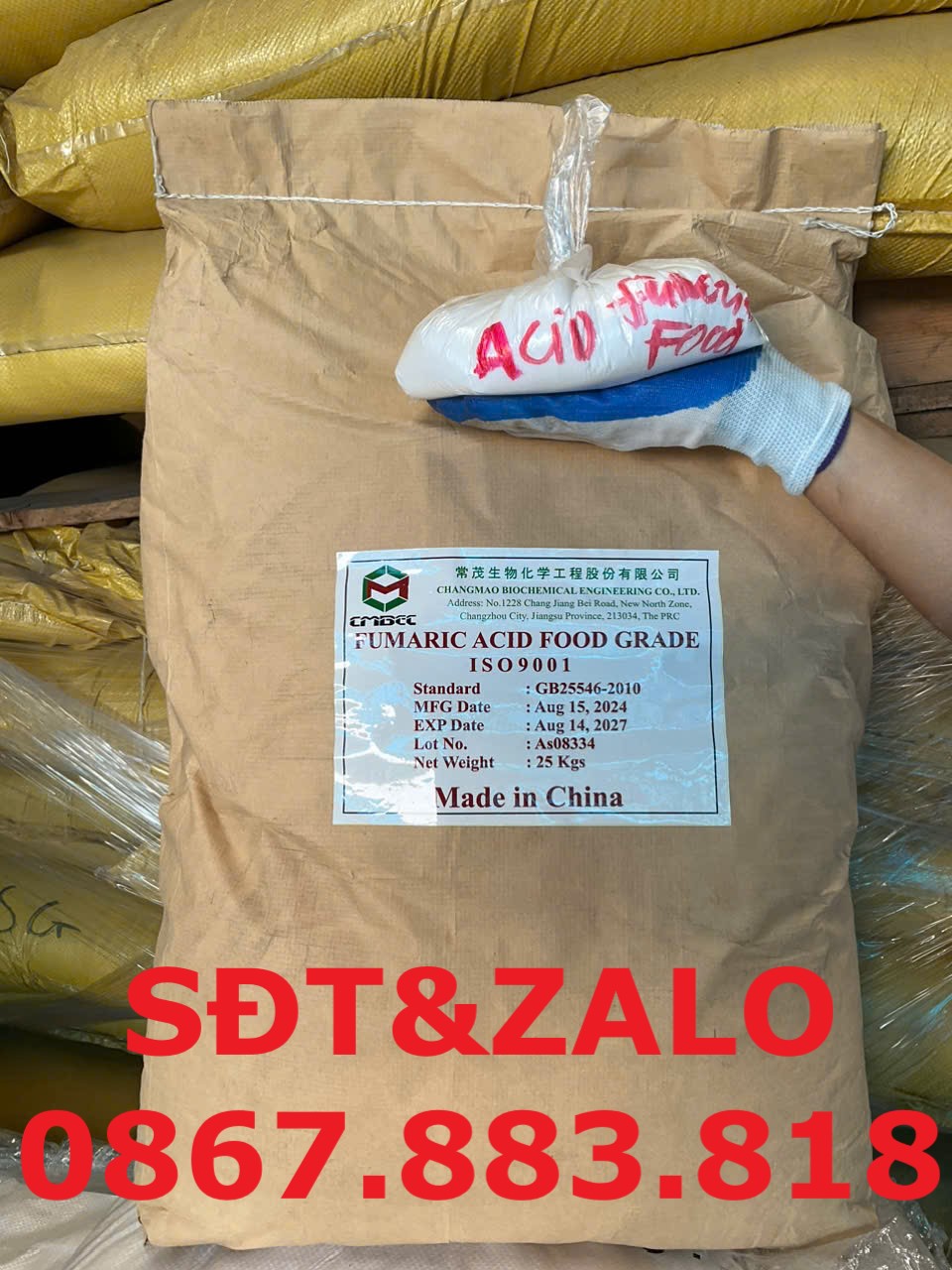 Fumaric Acid hàng Food - C4H4O4 là gì 