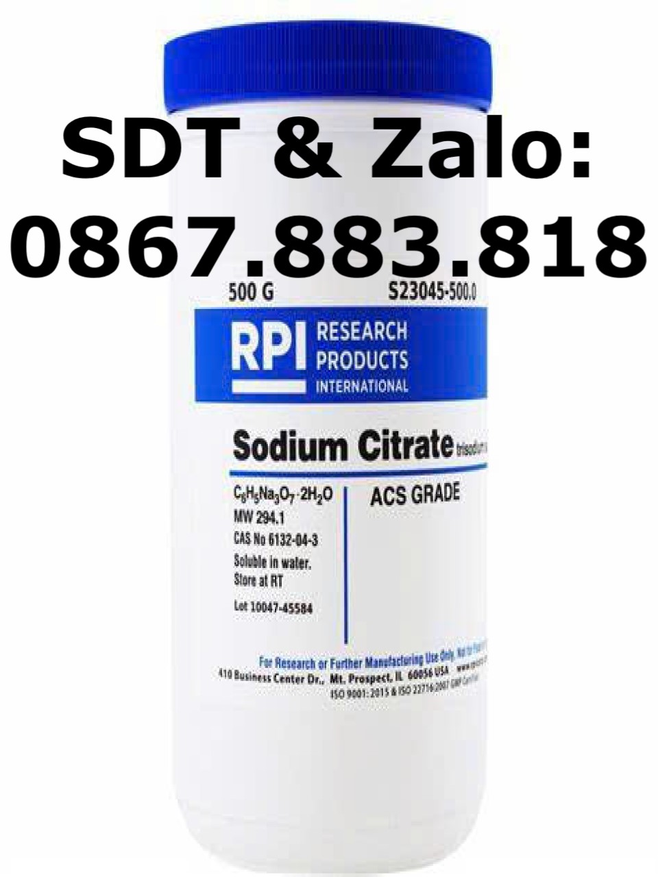 Sodium Citrate - Na3C6H5O7 là gì?