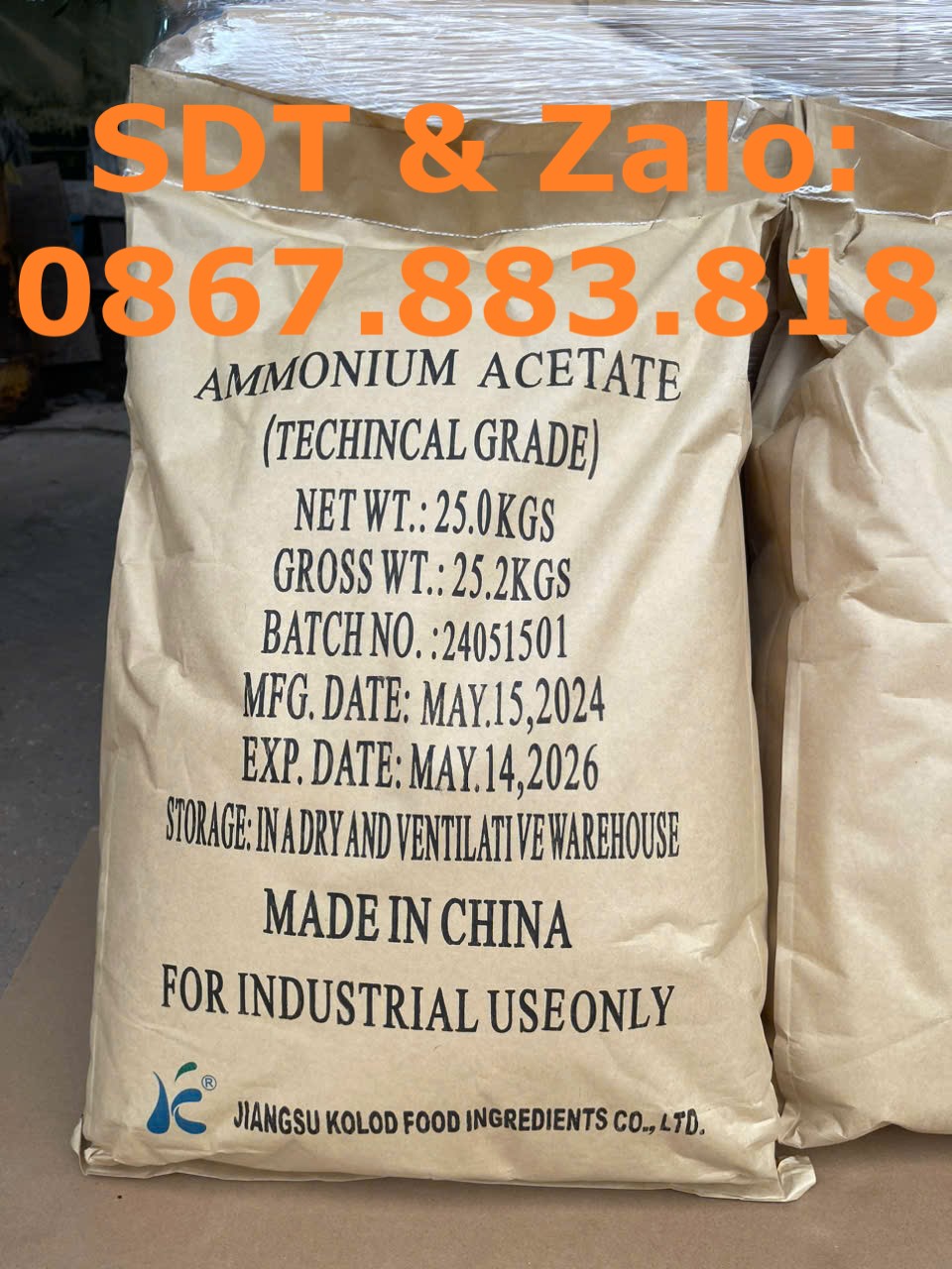 Ammonium Acetate - NH4C2H3O2 trong ngành hóa chất