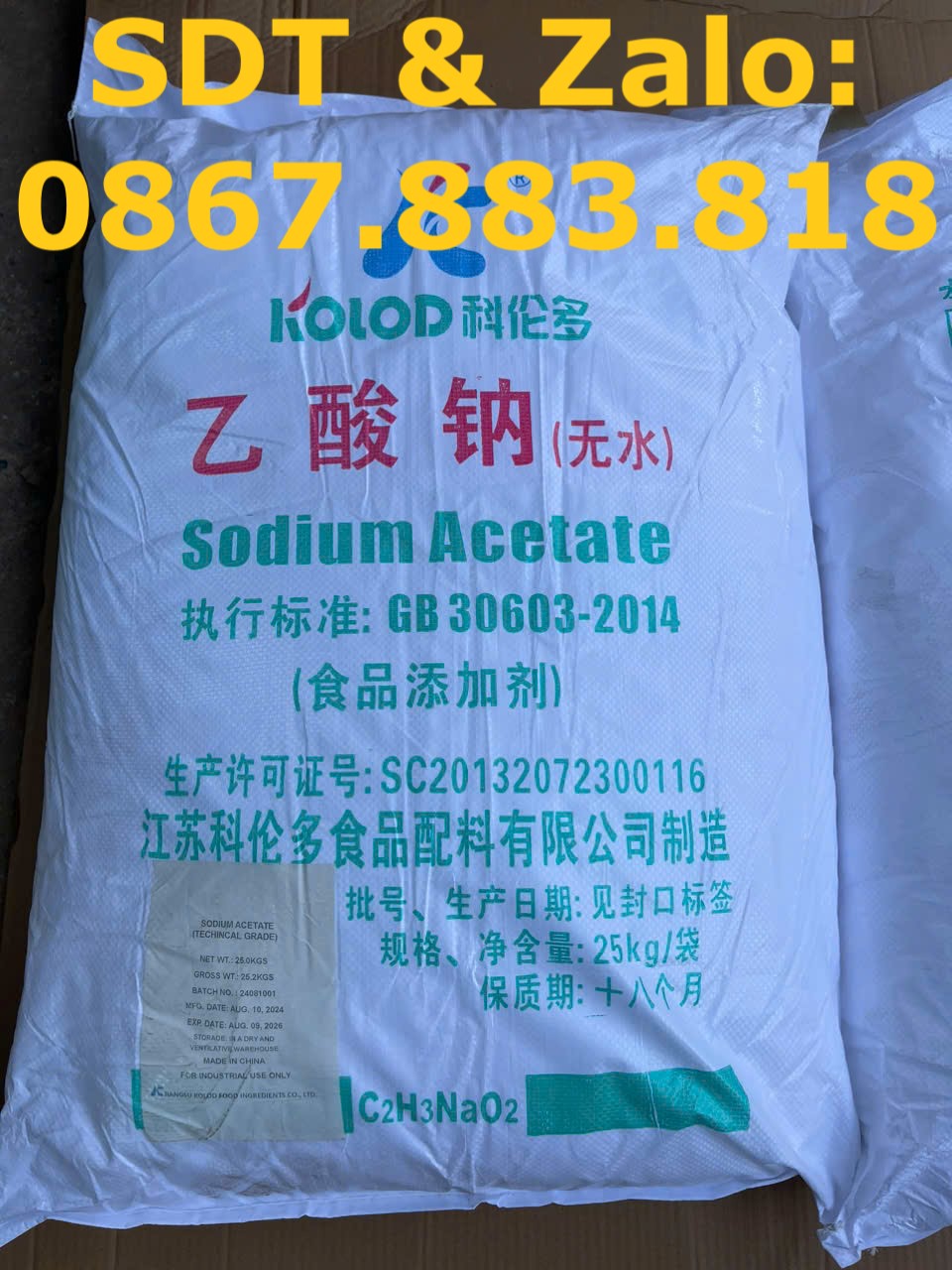 Sodium Acetate - C2H3NaO2 là gì?