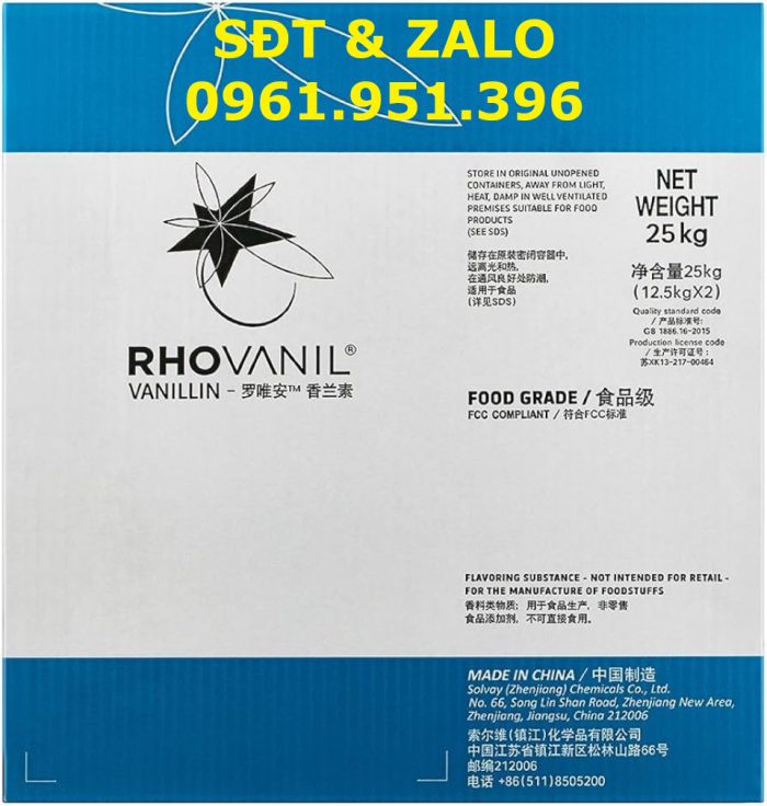 Vanillin Rhovanil - Bột Hương Vani Rhovanil - 1