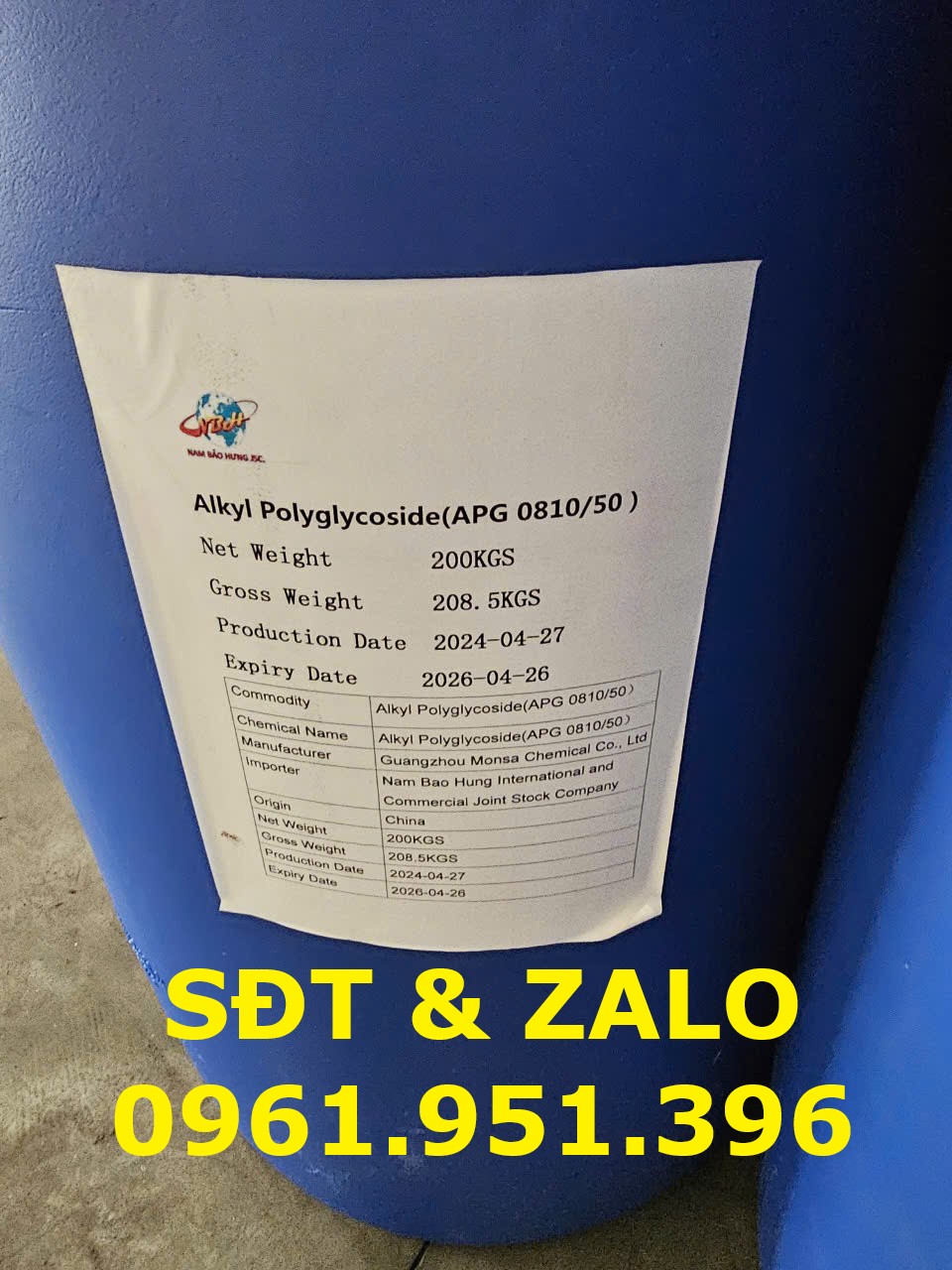 Alkyl PolyGlucoside - Chất hoạt động bề mặt APG -1