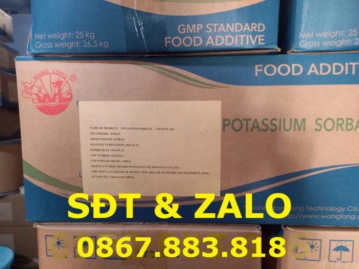 Chất bảo quản Potassium Sorbate - Kali Sorbate - C6H7KO2