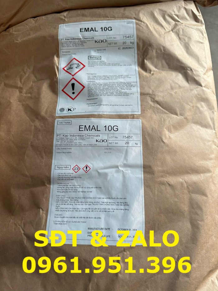 Email 10G - Sodium Lauryl Sulfate (hãng KAO) - NaC12H25SO4 -1